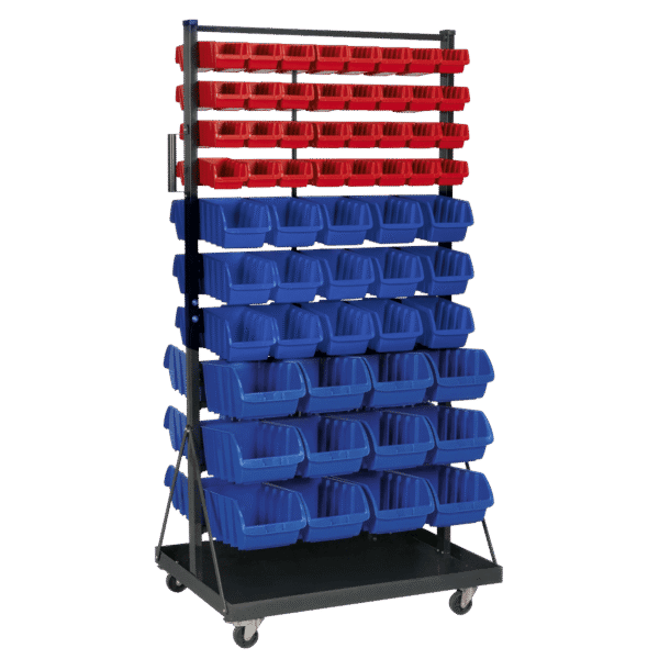 Mobile Bin Storage System with 118 Bins