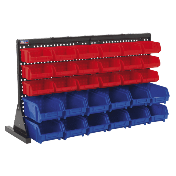 Bench Mounting Bin Storage System with 30 Bins
