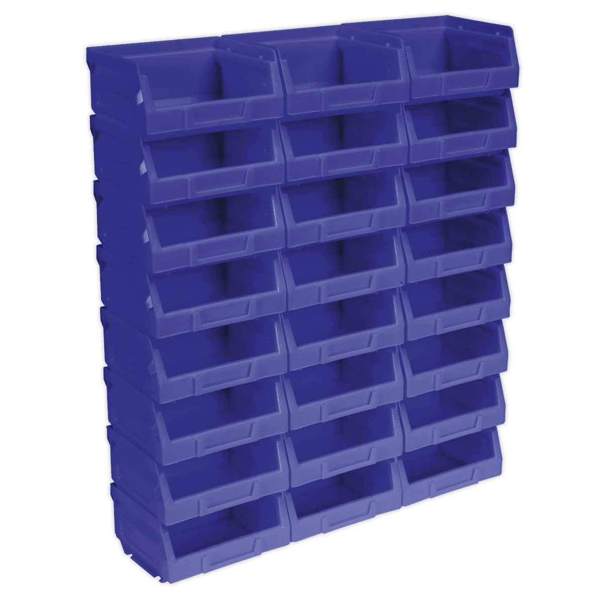 Plastic Storage Bin 105 x 85 x 55mm, Blue - Pack of 24