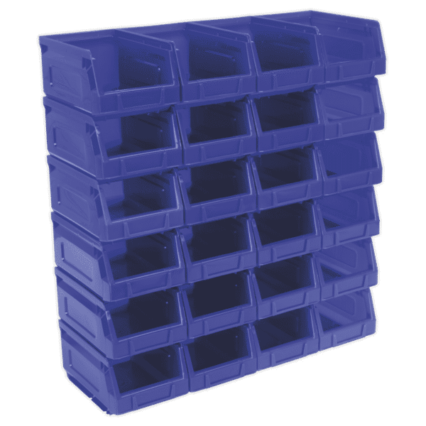 Plastic Storage Bin 105 x 165 x 85mm, Blue - Pack of 24