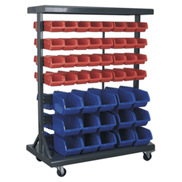 Mobile Bin Storage System with 94 Bins