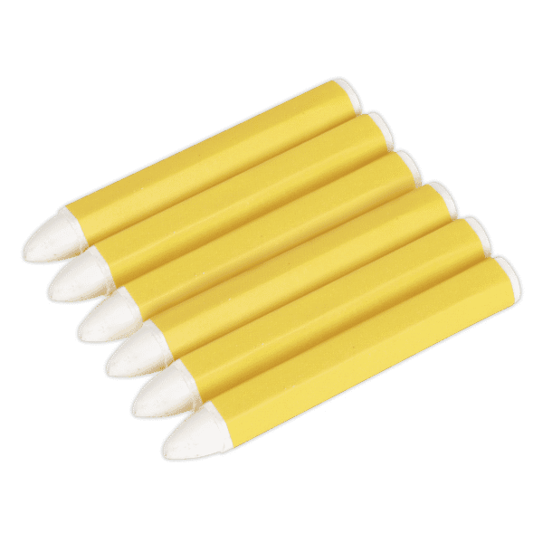 Tyre Marking Crayon, White - Pack of 6