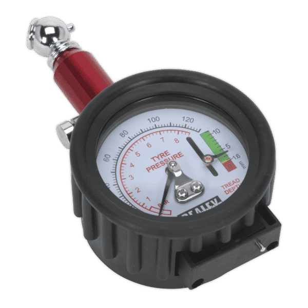 Tyre Pressure Gauge with Tyre Tread Depth Gauge 0-8bar(0-120psi)