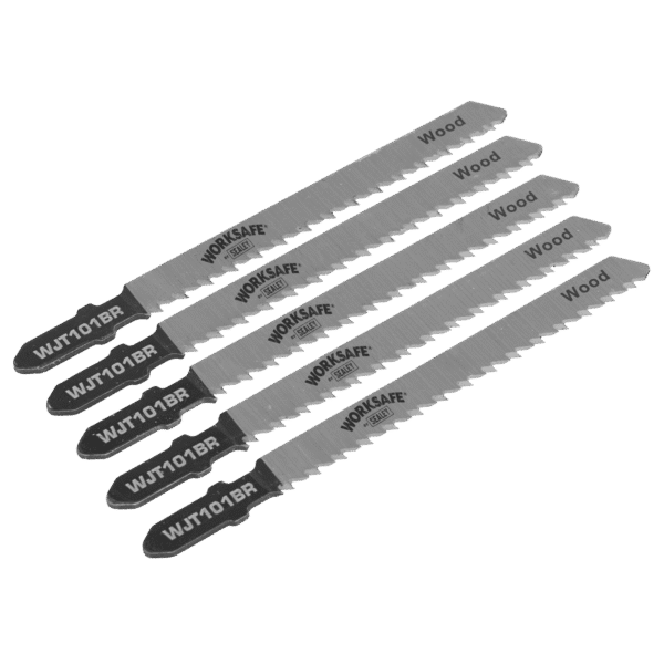 Jigsaw Blade for Wood & Plastics 75mm 10tpi - Pack of 5