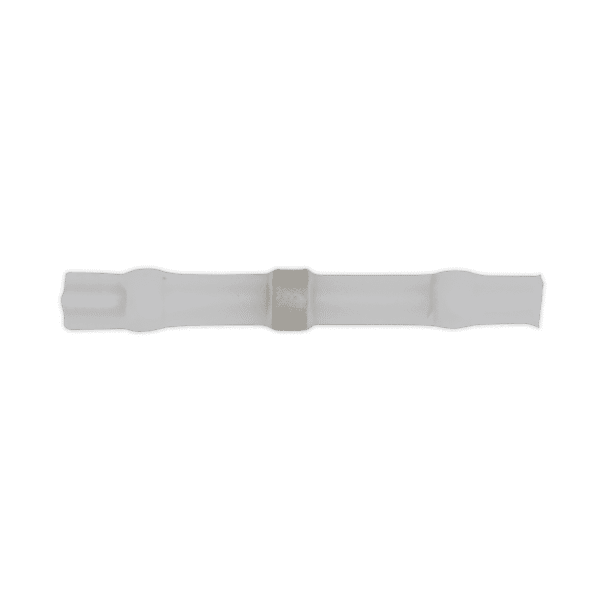 Heat Shrink Butt Connector Solder Terminal 24-22 AWG, White - Pack of 25