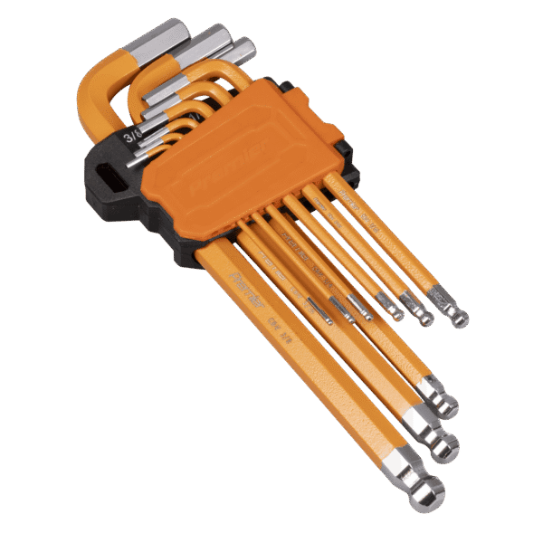Premier Imperial Long Ball-End Hex Key Set 9pc