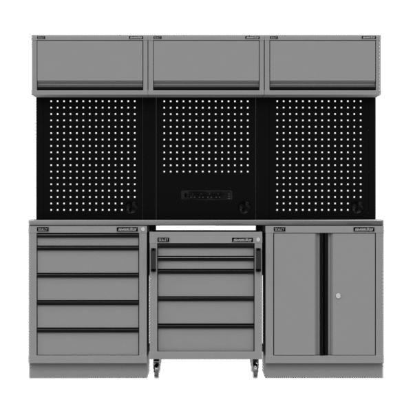 Superline PRO® Black Edition Storage System with Stainless Worktop 2.04m