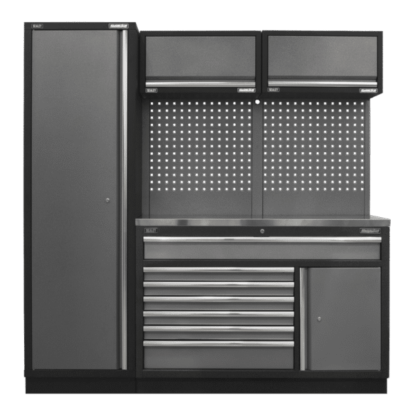 Superline PRO® Storage System with Stainless Steel Worktop 1.96m