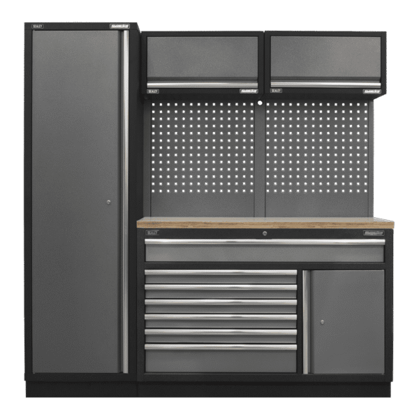Superline PRO® Storage System with Pressed Wood Worktop 1.96m