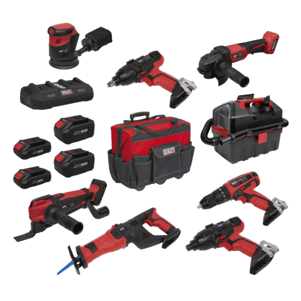 8 x SV20 Series Cordless Power Tool Kit 20V - 4 Batteries