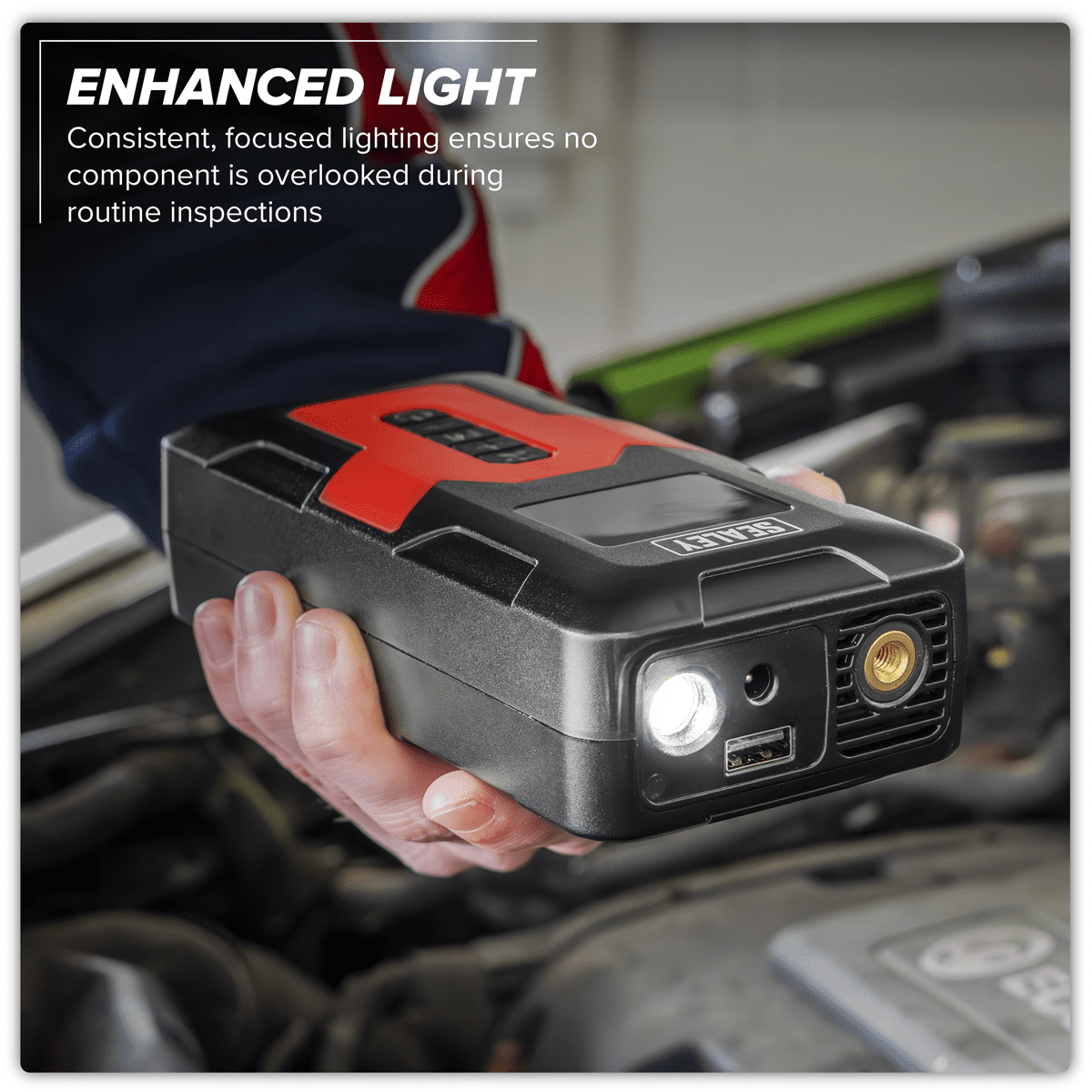 Rechargeable Tyre Inflator & Power Bank with Worklight 12V - Image 19