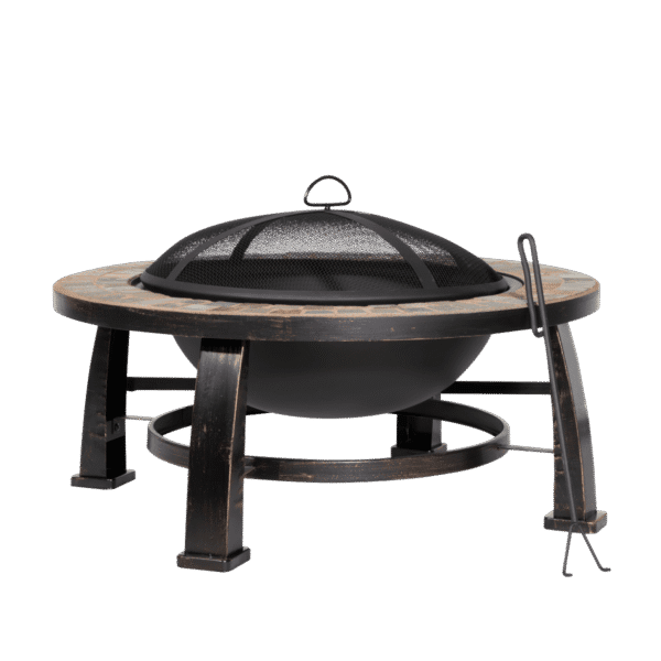 Dellonda 76cm Deluxe Traditional Style Fire Pit/Fireplace/Outdoor Heater - Slate