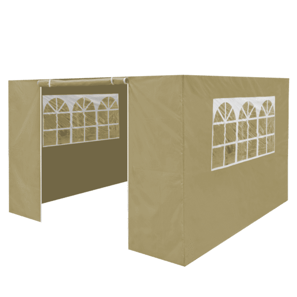 Dellonda Premium Side Walls/Doors/Windows for Gazebo/Marquee, Fits 2 x 2m Models - Beige