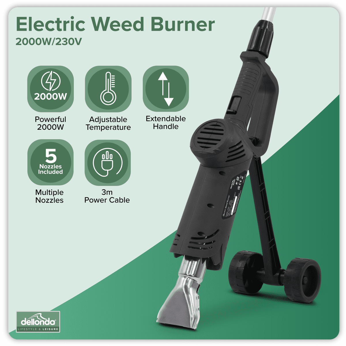 Dellonda Electric Burner for Plants & Weeds 2000W/230V - Image 14