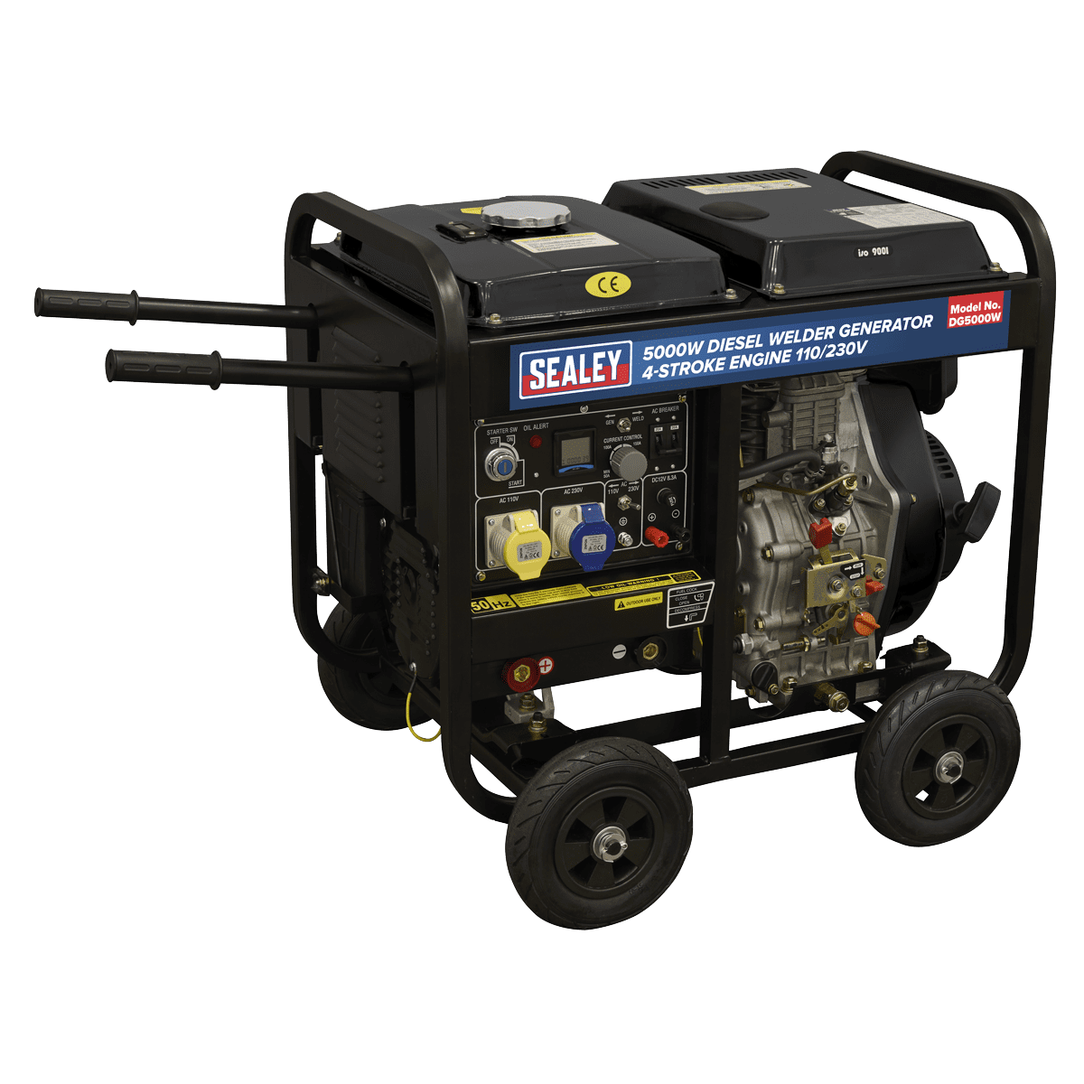 5000W Diesel Welder Generator 4-Stroke Engine 110/230V