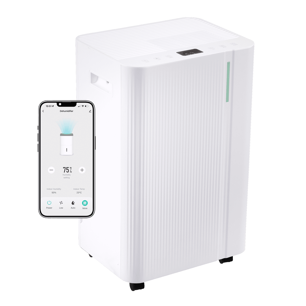 Baridi Dehumidifier with Digital Display & 24hr Timer 20L - White - Image 23