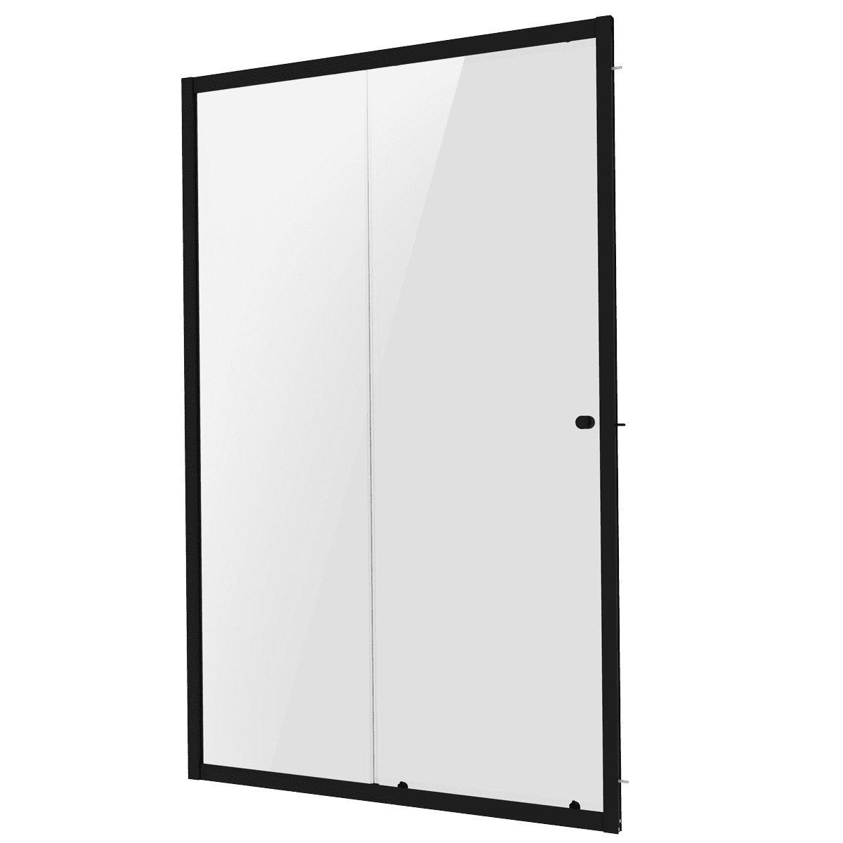 Baridi Sliding Shower Door 1000 x 1850mm, 6mm Tempered Glass, Reversible - Black - Image 8