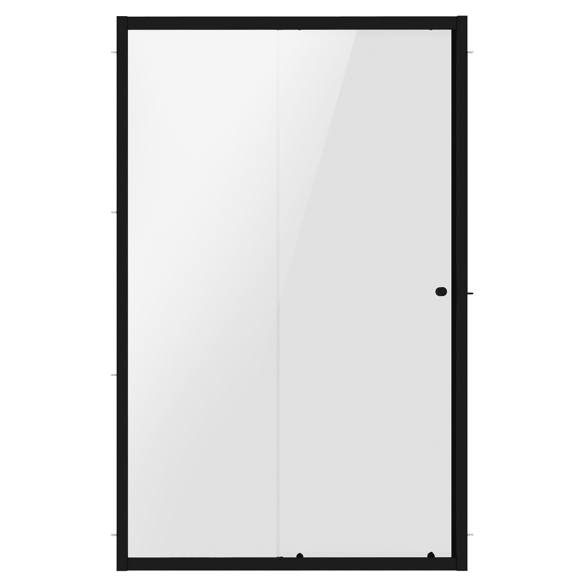 Baridi Sliding Shower Door 1000 x 1850mm, 6mm Tempered Glass, Reversible - Black - Image 9