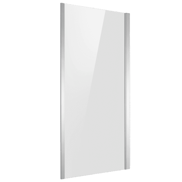 Baridi Side Panel for Sliding Shower Doors, 6mm Tempered Glass - Chrome