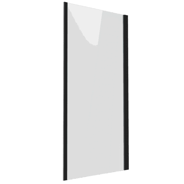 Baridi Side Panel for Sliding Shower Doors, 6mm Tempered Glass - Black
