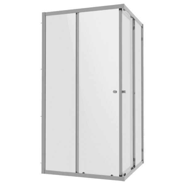 Baridi Corner Shower Entry Enclosure 900 x 900 x 1850mm with 6mm Tempered Glass - Chrome