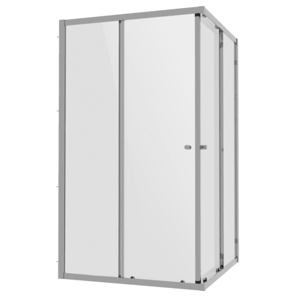 Baridi Corner Shower Entry Enclosure 1000 x 800 x 1850mm with 6mm Tempered Glass - Chrome