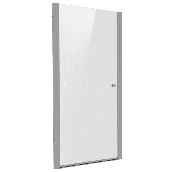 Pivot Shower Door 800 x 1850mm, 6mm Tempered Glass, Reversible - Chrome