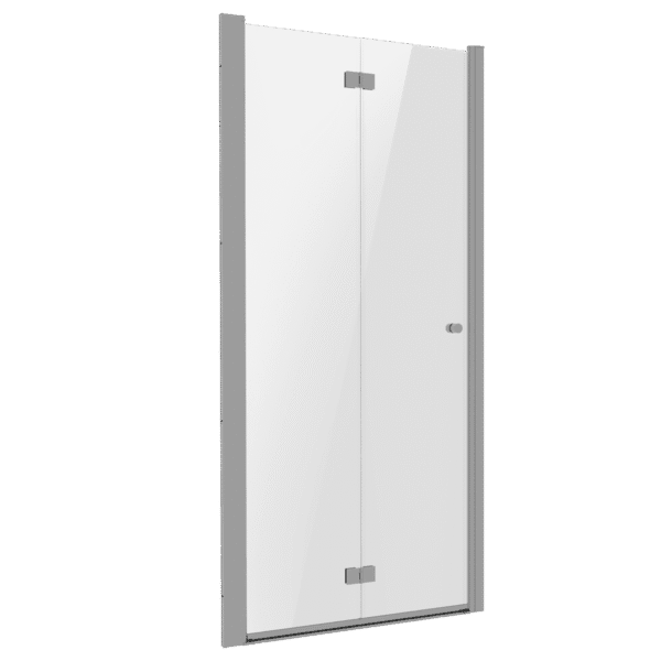 Bi-Fold Shower Door 800 x 1850mm, 6mm Tempered Glass, Reversible - Chrome