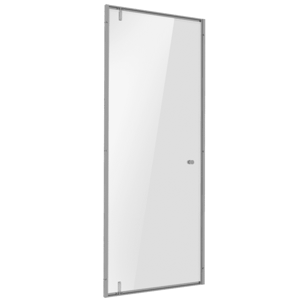 Baridi Hinged Shower Door 800 x 1850mm, 6mm Tempered Glass, Reversible - Chrome