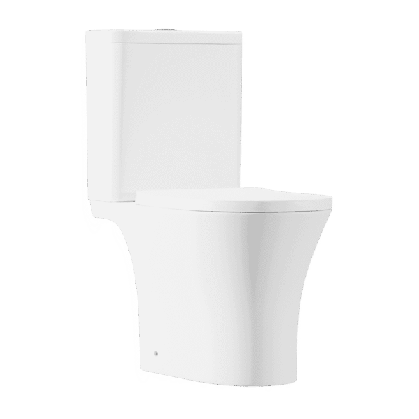 Baridi Close-Coupled Toilet with Soft Close Seat, Dual Flush Cistern & Rimless Flush – White
