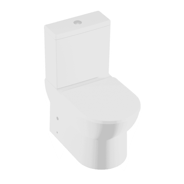 Baridi Close-Coupled Toilet with Soft Close Seat, Dual Flush Cistern & Rimless Flush – White