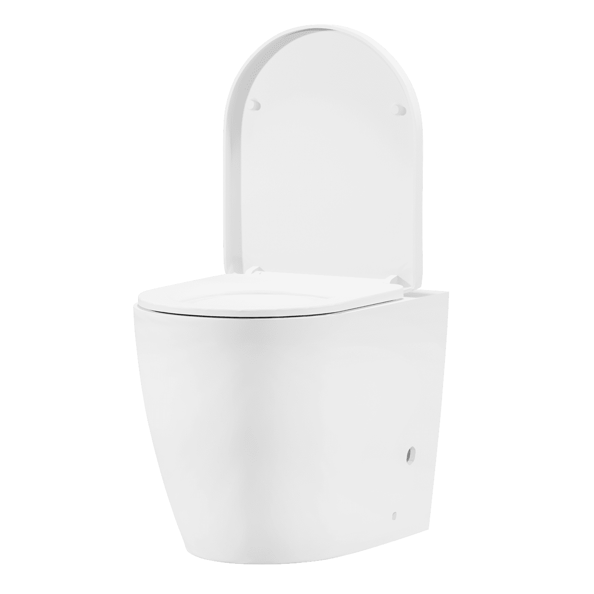 Back-to-Wall Toilet with Soft Close Seat & Rimless Flush – White - Image 4