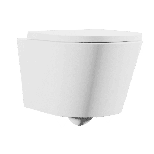Wall Hung Toilet with Soft Close Seat & Rimless Flush – White