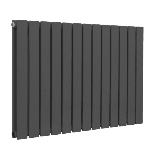 Baridi Horizontal Radiator Contemporary Double Flat Panel Design 600 x 910mm – Anthracite