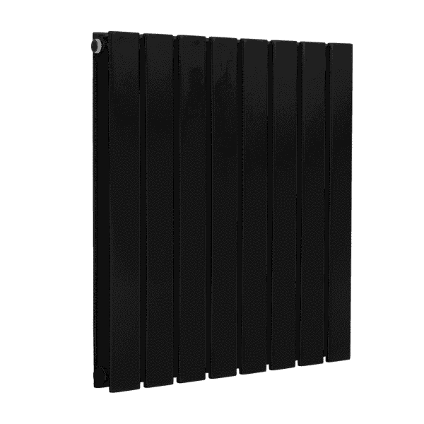 Baridi Horizontal Radiator Contemporary Double Flat Panel Design 600 x 560mm – Black