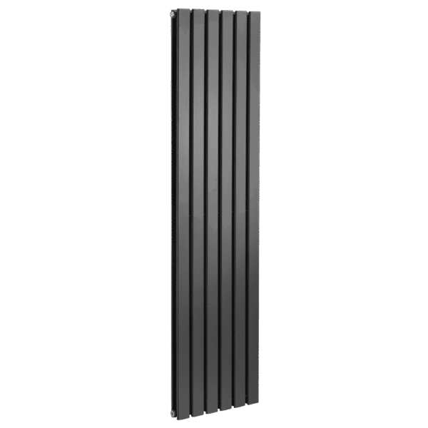 Baridi Vertical Radiator Contemporary Double Flat Panel Design 420 x 1800mm – Black