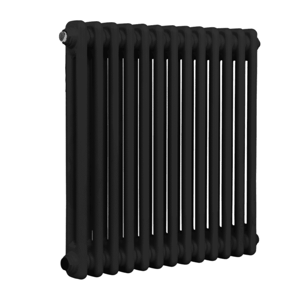 Baridi Horizontal Traditional 2 Column Radiator 600 x 607mm – Black