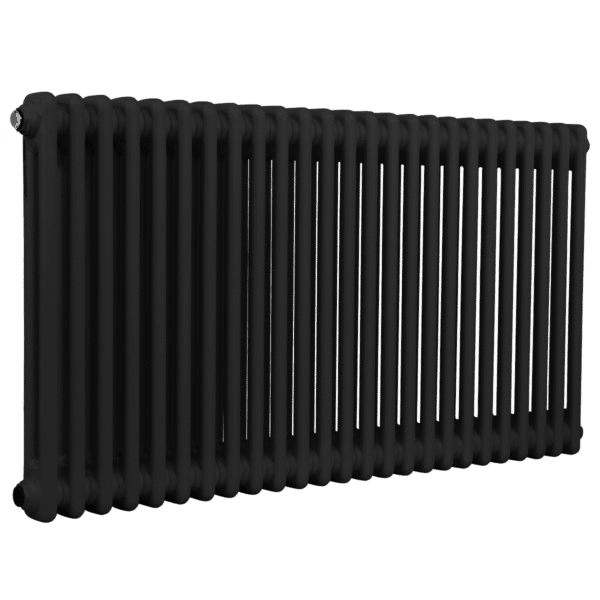 Baridi Horizontal Traditional 2 Column Radiator 600 x 1147mm – Black