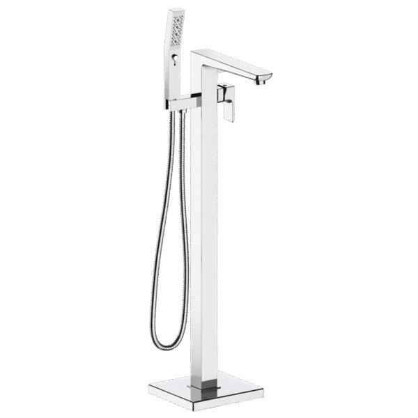 Baridi Freestanding Bath Mixer Tap with Shower - Chrome