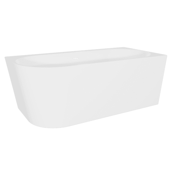 Baridi Right-Hand Corner Slim Rim Bath with Overflow System 170cm – Gloss White