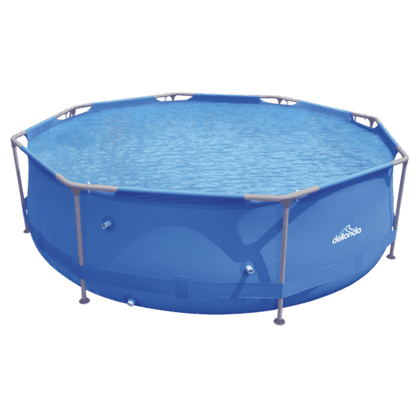 Dellonda Steel Frame Round Swimming Pool & Filter Pump 10ft - Blue