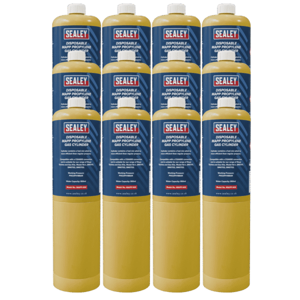 Disposable MAPP Propylene Gas Cylinder - Pack of 12