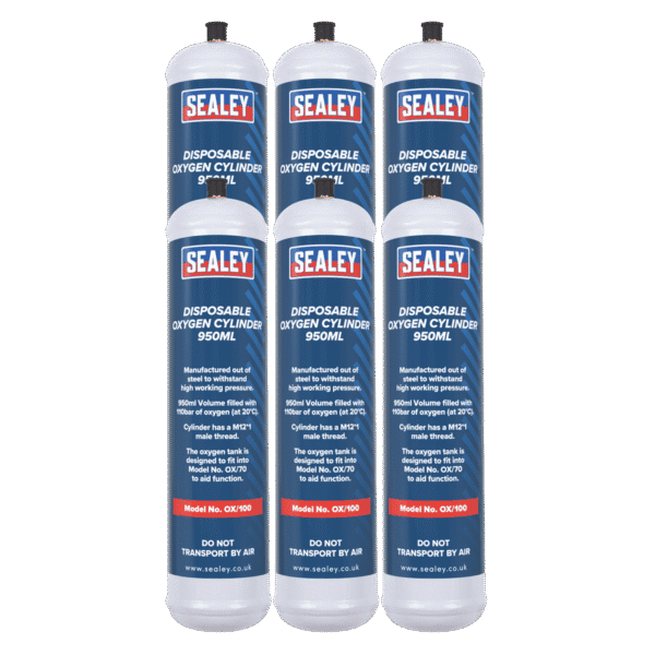 Disposable Oxygen Cylinder 950ml - Pack of 6