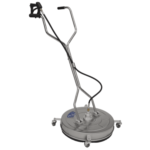 24" Surface Cleaner with Dual Handle & Rotating Spray Bar - Stainless Steel