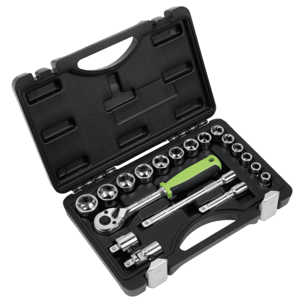 Siegen Socket Set 3/8"Sq Drive 19pc