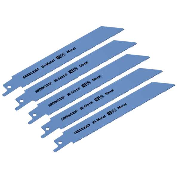 Reciprocating Saw Blade for Metal 150mm 18tpi - Pack of 5