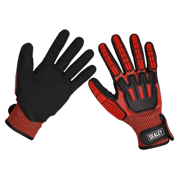 Cut & Impact Resistant Gloves, Large - Pair