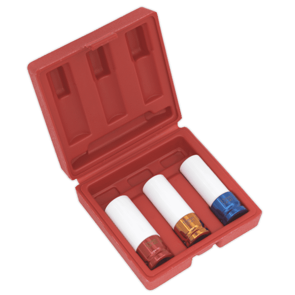 Alloy Wheel Impact Socket Set 1/2"Sq Drive 3pc