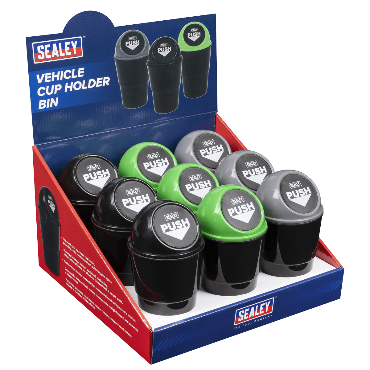 Vehicle Cup Holder Bin – Display Box of 9