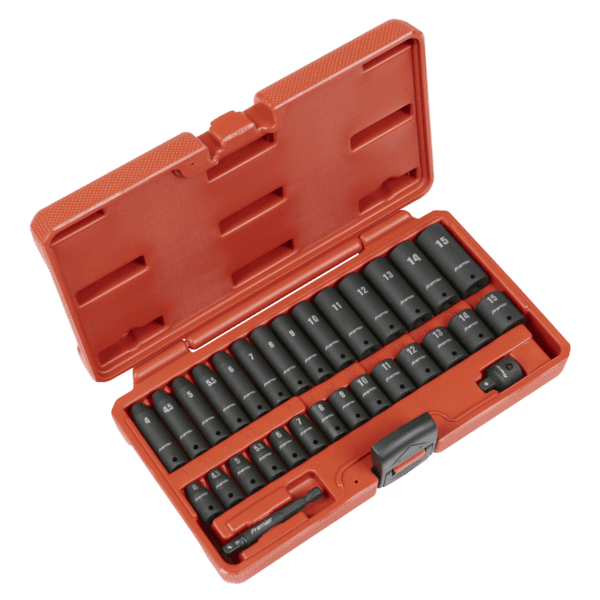 Premier Impact Socket Set 1/4"Sq Drive 30pc